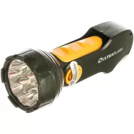 Фонарь ULTRA FLASH LED3816(фонарь аккум 220В, черный/желтый, 9 LED, SLA, пласт, склад. вилка коробка