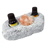 Ароманабор (испаритель из натур. камня, масло эфирное 2*15мл, гималайская соль) (Апельсин и лимон)