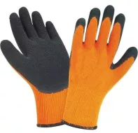 Перчатки трикотажные ТОРРО-ЗИМА, с прорезиненным наладонником, оранжевые 