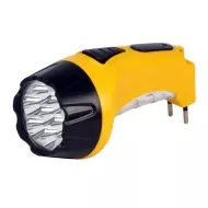 Фонарь SMARTBUY светодиод.аккум.4 LED с прямой зарядкой желтый, 1реж, пласт (SBF-84-Y) 
