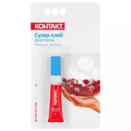 КОНТАКТ супер-клей для стекла, 3 г, бл, арт. КМ 120-Б03 С, шоу-бокс