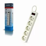Фильтр сетевой SMARTBUY One, 10А, 2 200 Вт, 5 розеток, длина 1,8 м, белый (SBSP-18-W)/45