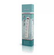 Фильтр сетевой SMARTBUY c USB, 10А, 5 гнезд, c з/ш, земля, ПВС 3x0,75, 1,8 м, белый (SBSP-18U-W)/45