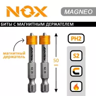 Бита с магн. насадкой E6,3 Ph2-50, MAGNEO