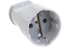 UNIVersal штепсель 16А 250В (АБС-пластик, белый, земля) А102