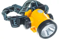 Фонарь налобный КОСМОС 3W LED, Li-ion аккум, встр. з/у, шнур micro usb