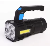 Фонарь ULTRA FLASH LED53766 (фонарь акк 4В, черн., 4LED+COB, 3 Вт, 4 реж, USB, бокс са)