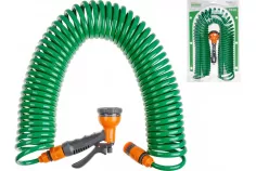 Шланг витой 15м + поливочный набор STARTUL GARDEN (ST6012-09), арт.ST6012-09