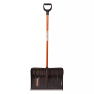Лопата снеговая SIBIR с ал. планкой (550х380), стальной черенок, ручка