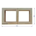 Оконный блок банный 10 (0,5х0,92) ДВОЙНОЙ РАСПРОДАЖА