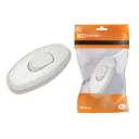 TDM выключатель на шнур 6А 250В белый