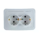 Розетка 2-я накл, з/к,з/ш BOLLETO.бел.7128х-W IN HOME