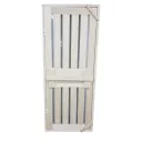 Дверь банная щитовая с  фурнитурой 1,68х0,72м со стеклом (верх/низ) вертик. вставки ОСИНА