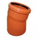 Отвод PP-H 110*15гр. д/наруж.кан (рыж) 