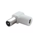 Штекер TV пластмассовый  угловой  Сигнал