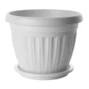 Горшок д/цв. 4,5л белое Баргузин пл. Ангарск