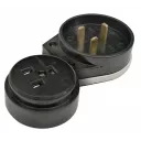 Разъем печной РШ/ВШ карболитовый  32А 250В черный 9114 IN HOME 