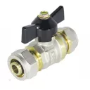 Кран шар. 16*16 ц/ц бабочка для МП труб FR403 