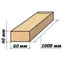 Брусок строганный 60х40х1000 профилированный
