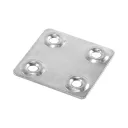 Пластина крепеж  40*40*1,2 цинк, Кунгур 